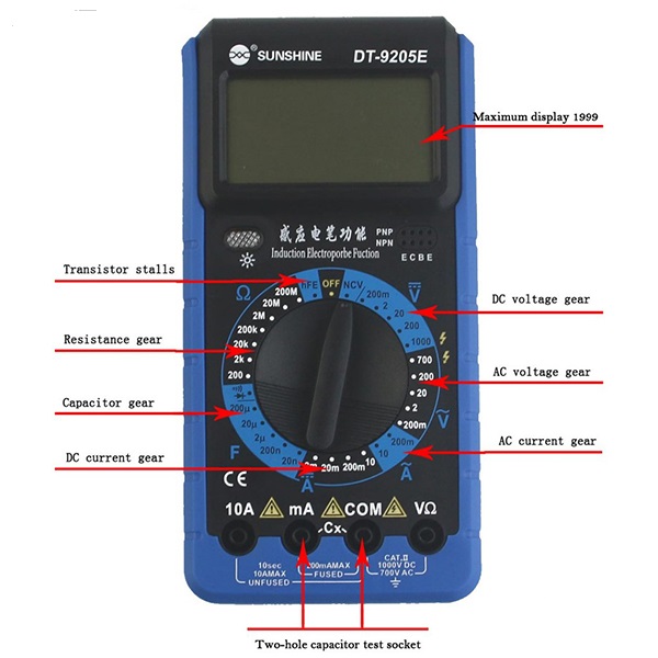 مولتی متر یفdt-9205e