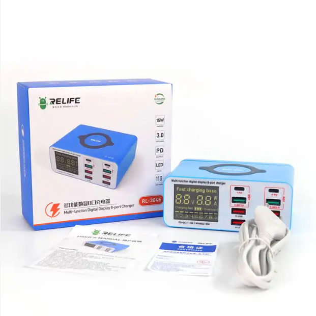 شارژر 8 پورت ریلایف Relife rl-304s